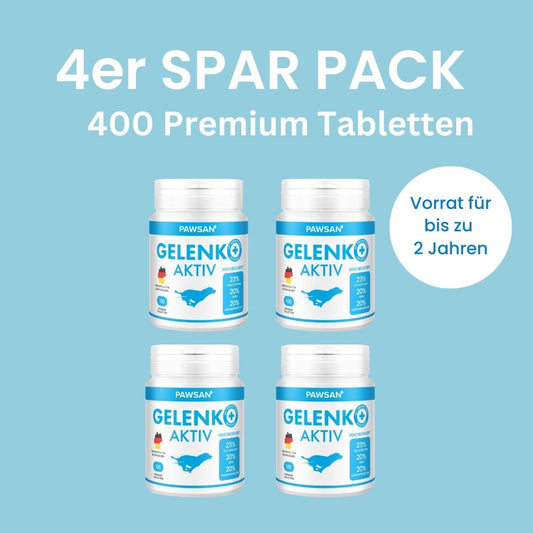 4er Pack - 400 Gelenktabletten Hund