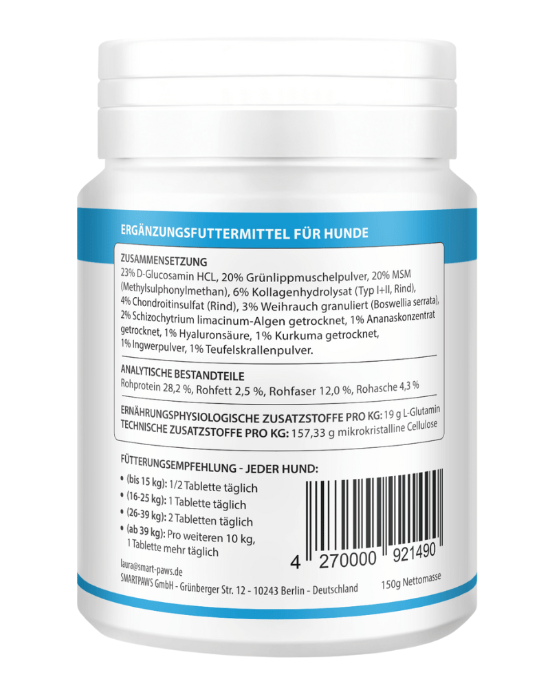 4er Pack - 400 Gelenktabletten Hund